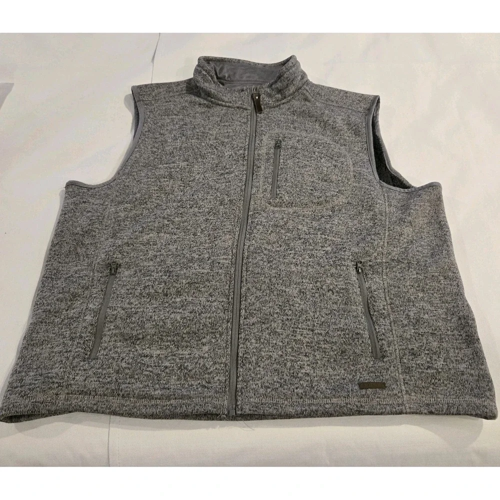 SMITH'S Men's Outdoor Workwear Fleece Lined Vest Zip Pockets ‎ 2XL